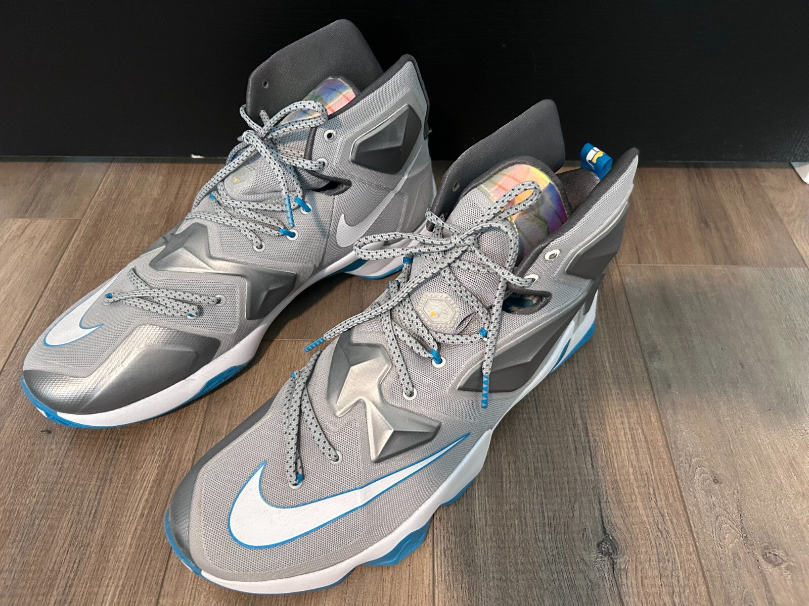 Size 15 Nike LeBron James XIII 13 Hologram Blue Lagoon Grey