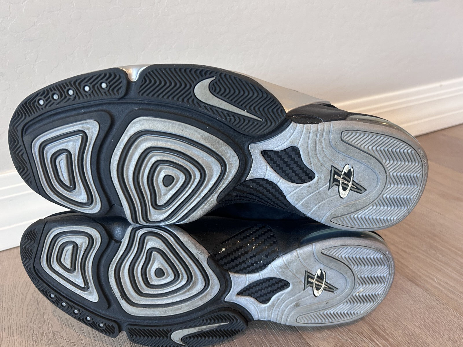 Size 15 - Nike Zoom Penny VI Premium Black Metallic Silver