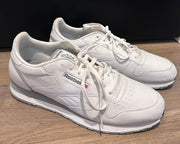 Reebok Classic Leather Trainers - White and Grey Size 16